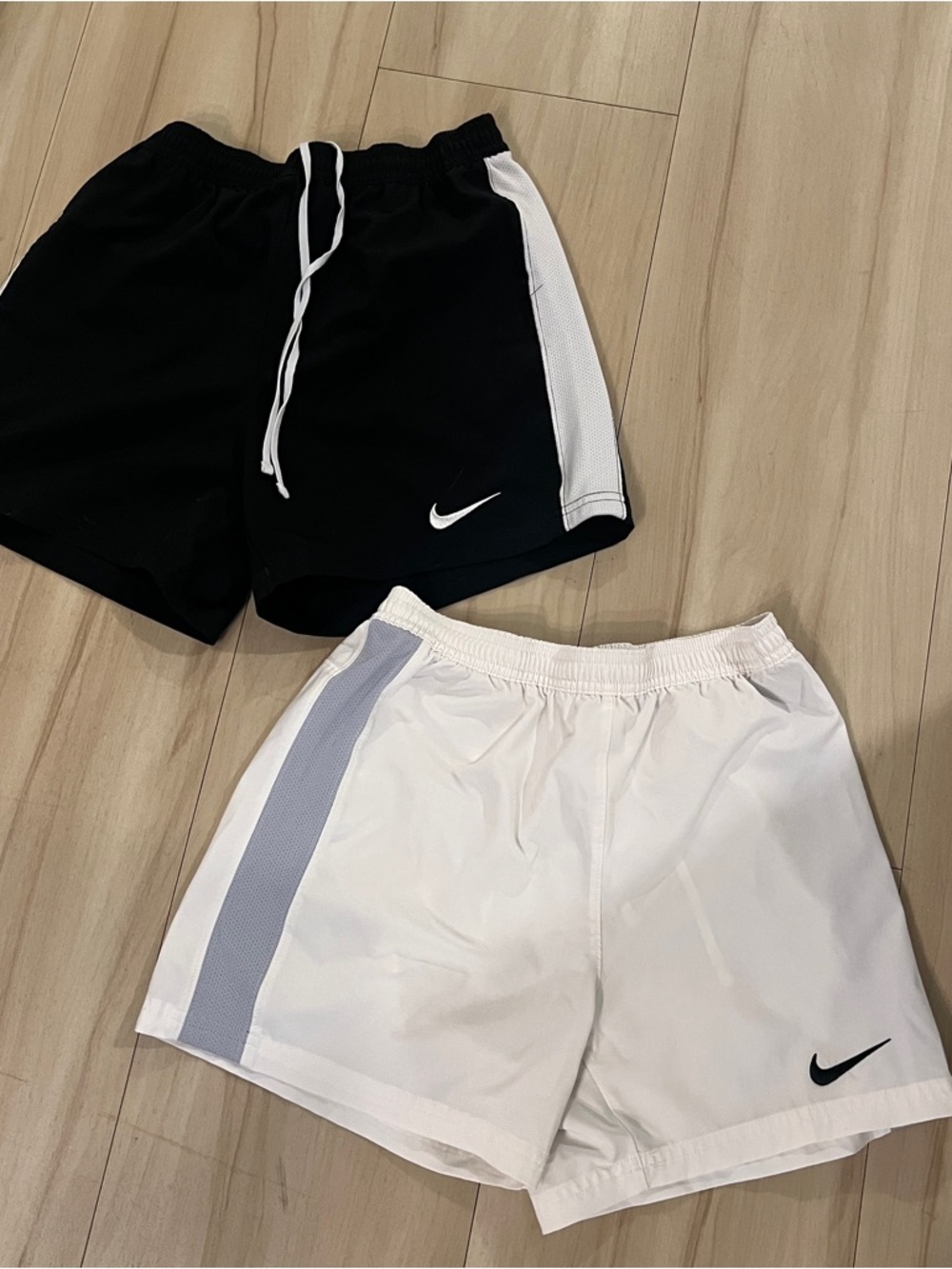Nike Windbreaker Soccer Shorts - Black and White Bundle (size XS)